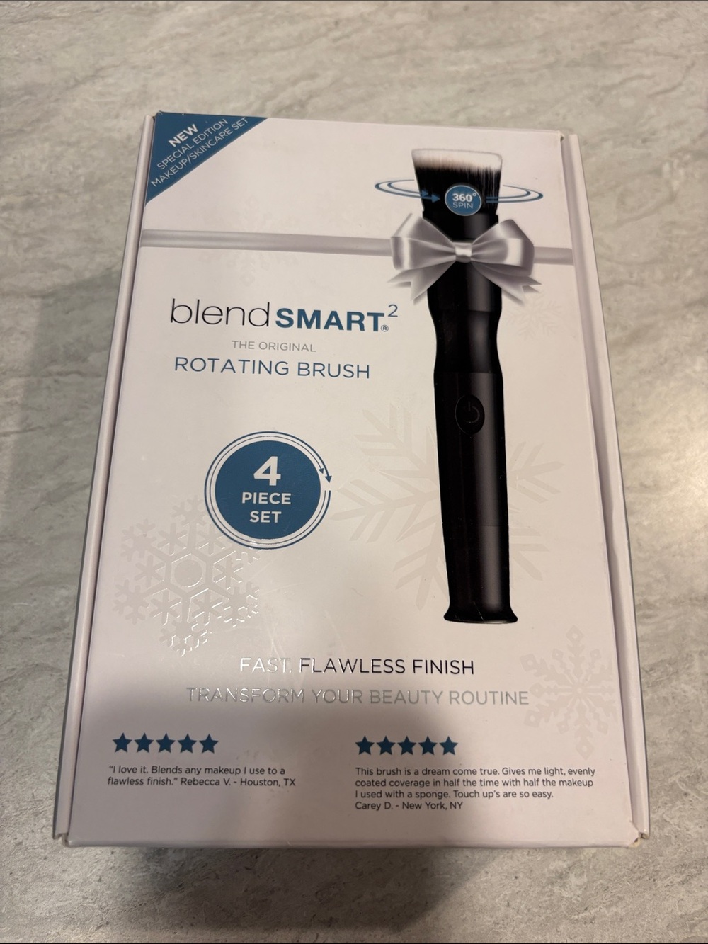 Black Rotating Makeup Brush
